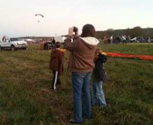 My Daughter and Grand Sons Checking Out The Balloons